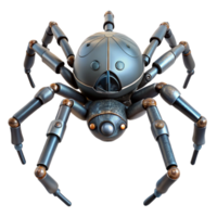 serene modern Robotic Spider Crawling Top View Isolated Element original png