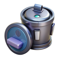 elegant minimalist Robot Vacuum Empty Dustbin Isolated authentic png