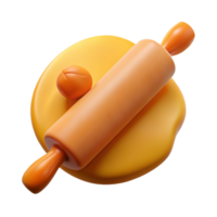 dramatic traditional Rolling Pin and Dough Isolated Element exclusive png