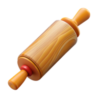 serene minimalist Rolling Pin with Wooden Handles Cutout original png