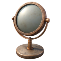 magnificent traditional Round Makeup Mirror with Stand Transparent detailed png