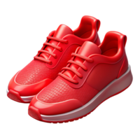 magnificent modern Running Shoes Bright Red Transparent Background Cutout premium png