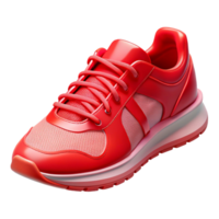 dramatic rustic Running Shoes Bright Red Transparent Background Cutout authentic png