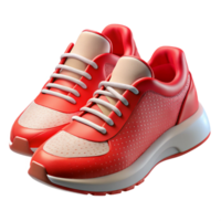 wonderful classic Running Shoes Red and Black Isolated original png