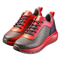 elegant abstract Running Shoes Red and Black Isolated high resolution png