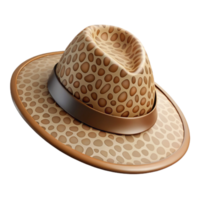 magnificent rustic Safari Hat with Leopard Print Band Isolated original png