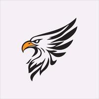abstract eagle head with wings logo design template vector