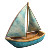 wonderful minimalist Sailboat on Water Side View Transparent Background high resolution png