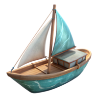 extraordinary minimalist Sailing Boat on Calm Water Transparent Background authentic png