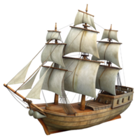 wonderful abstract Sailing Ship with Full Sails Transparent high resolution png