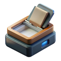 impressive traditional Scanner with Document Feeder Top View Isolated Cutout authentic png