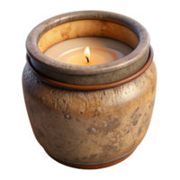 vibrant abstract Scented Candle Jar Rustic Style Cutout premium png