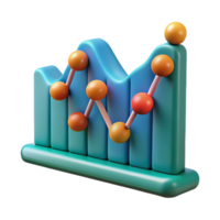 wonderful abstract Scientific Graph with Fluctuating Trend Transparent Background high resolution png