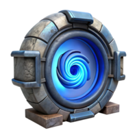 magnificent minimalist Sci Fi Portal with Blue Swirl Cutout exclusive png