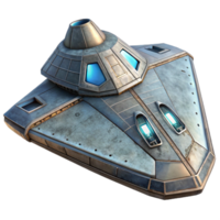 serene abstract Sci Fi Spaceship Angled View Cutout genuine png