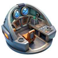 extraordinary creative Sci Fi Spaceship Cockpit View Transparent Background genuine png