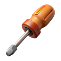 impressive rustic Screwdriver Side View Isolated Element premium png