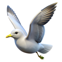 impressive classic Seagull Flying View Cutout Element authentic png