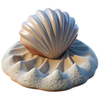 magnificent modern Seashell Cutout Isolated on White Sand high resolution png