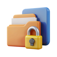 impressive artistic Secure File Sharing Icon with Folder and Lock Cutout original png