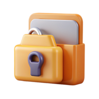 wonderful modern Secure File Sharing Icon with Folder and Lock Cutout high quality png