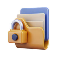 vibrant artistic Secure File Sharing Icon with Folder and Lock Cutout premium png