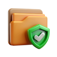 elegant creative Secure Folder Icon with Green Checkmark Cutout high resolution png