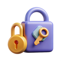 impressive creative Secure Password Management Icon with Key and Lock Cutout high quality png