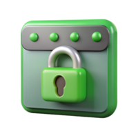 stunning abstract Secure Website Icon Green Lock Isolated high quality png