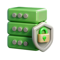 elegant traditional Secure Server Icon Green Protected Transparent Background exclusive png