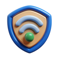 impressive classic Secure Wireless Network Icon with Wi-fi Symbol and Lock Isolated on White high resolution png