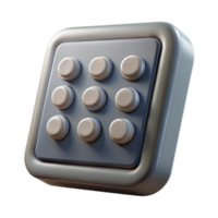 magnificent minimalist Security System Keypad Numeric Buttons Isolated exclusive png