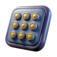 elegant artistic Security System Keypad Numeric Buttons Isolated high quality png