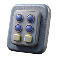 magnificent rustic Security System Panel Keypad Buttons Isolated detailed png