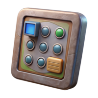 serene rustic Security System Panel Keypad Buttons Isolated high quality png