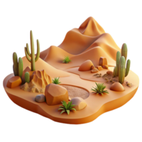 bellissimo creativo sereno deserto paesaggio con caldo toni trasparente sfondo originale png