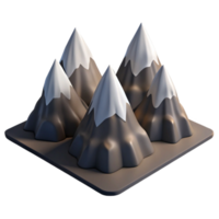 serene rustic Shadowed Mountain Peaks Drone View Isolated high quality png