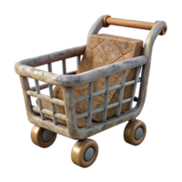 serene modern Shopping Cart Side View Cutout png