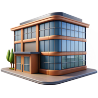 dramatic classic Side View Office Building with Modern Architecture Cutout genuine png