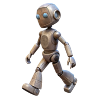 serene traditional Side View Walking Robot Silhouette Cutout authentic png