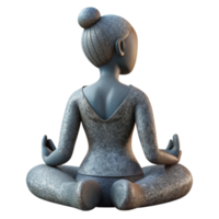 extraordinary abstract Side View of Meditating Woman Silhouette Cutout original png