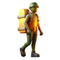 beautiful modern Silhouette Hiker Backlit with Transparent Background high resolution png