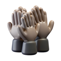 beautiful abstract Silhouette of Audience Clapping Hands Isolated authentic png
