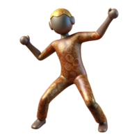 serene abstract Silhouette of Person Dancing Cutout Element professional png