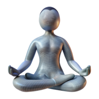 beautiful contemporary Silhouette of Person in Lotus Pose Transparent Background authentic png
