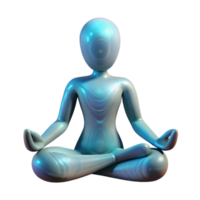magnificent minimalist Silhouette of Person Meditating Under a Tree Cutout Element original png
