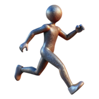 serene modern Silhouette of Person Running Cutout Element high resolution png