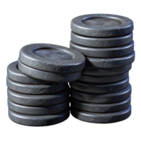 extraordinary rustic Silhouette of Stack of Coins Isolated high quality png
