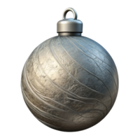 deslumbrante criativo prata Natal enfeite bola transparente fundo isolado Alto qualidade png