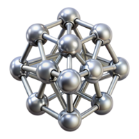 vibrant creative Silver Nanotechnology Structure Isolated Cutout with Transparent Background high quality png